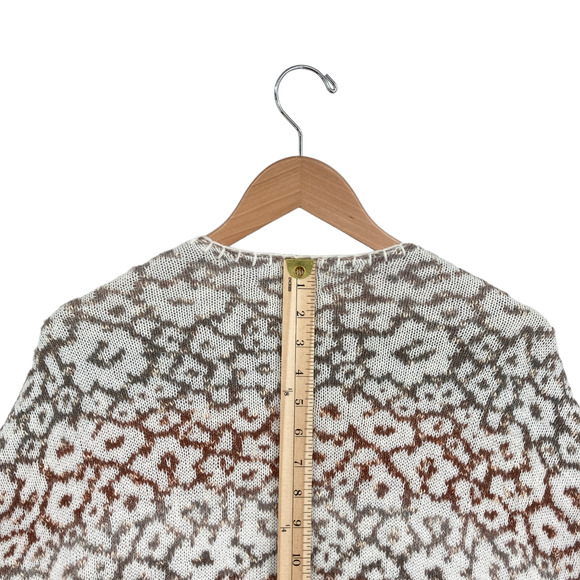 Knox Rose Cape Sweater Women Large Multicolor Geometric Print Knitted Open Front - Picture 11 of 12